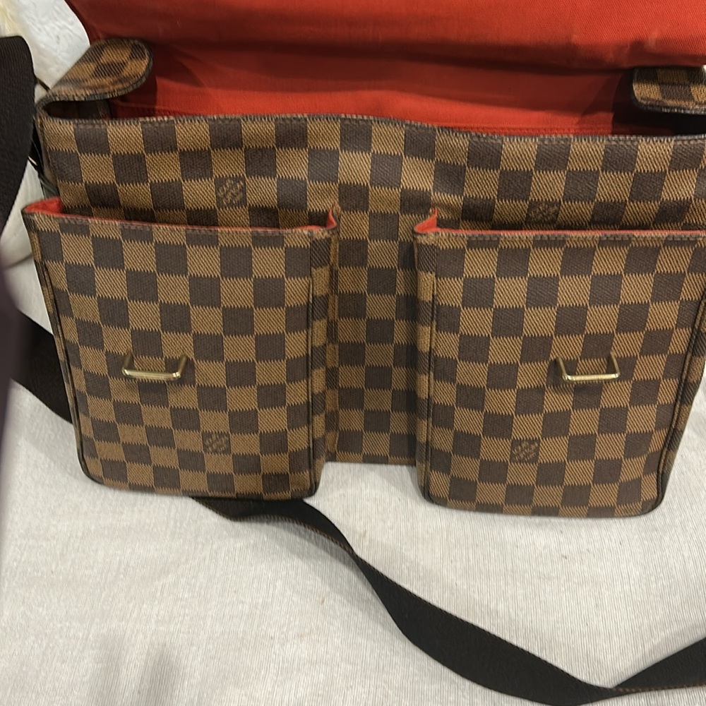 Louis Vuitton Broadway Damier Ebene  Canvas Messenger Bag Xbody Authentic +COA - Picture 14 of 16